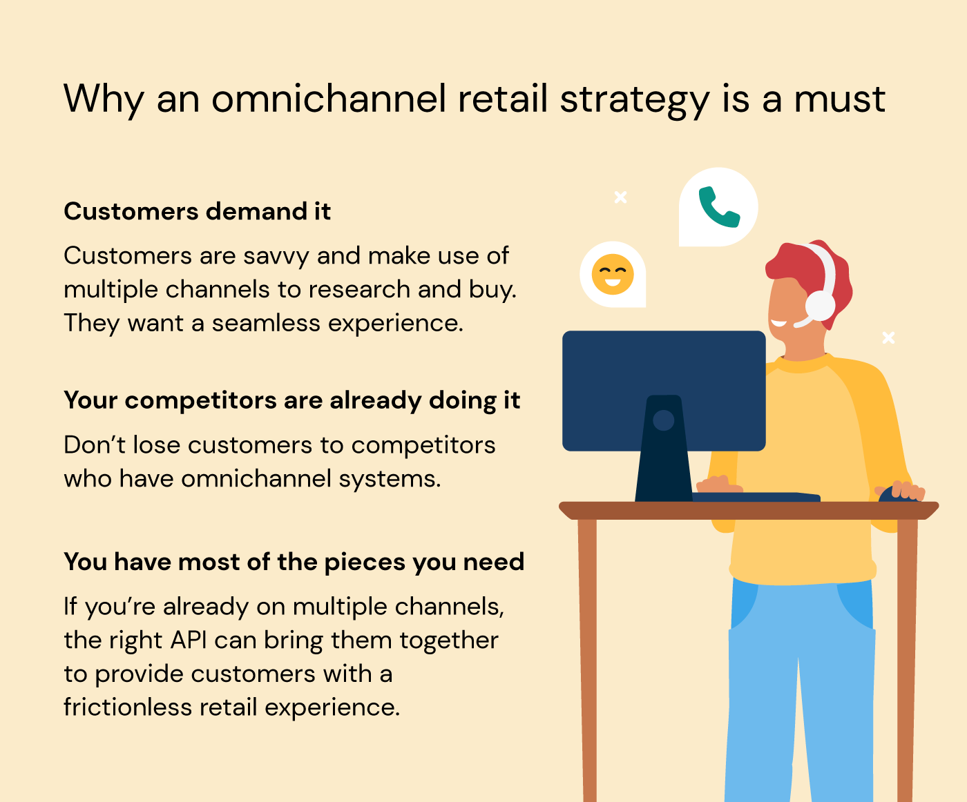 Illustration highlights the benefits of omnichannel retail strategies for businesses