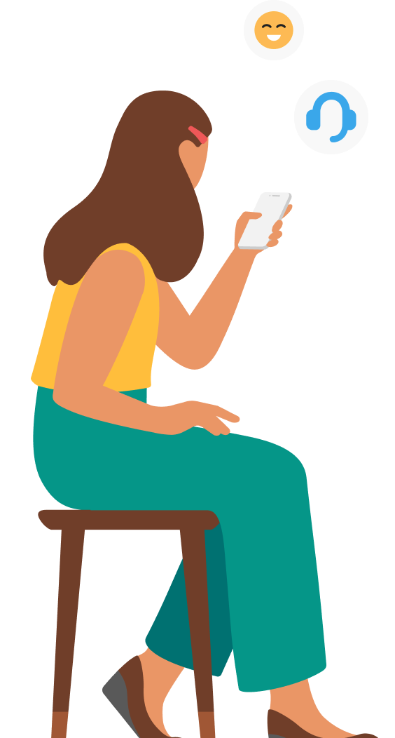 Image of a woman looking at her phone