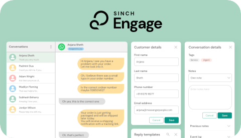 sinch engage portal screenshot