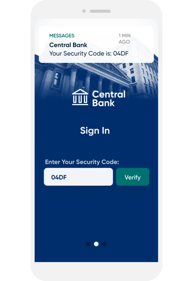 Image of bank security code