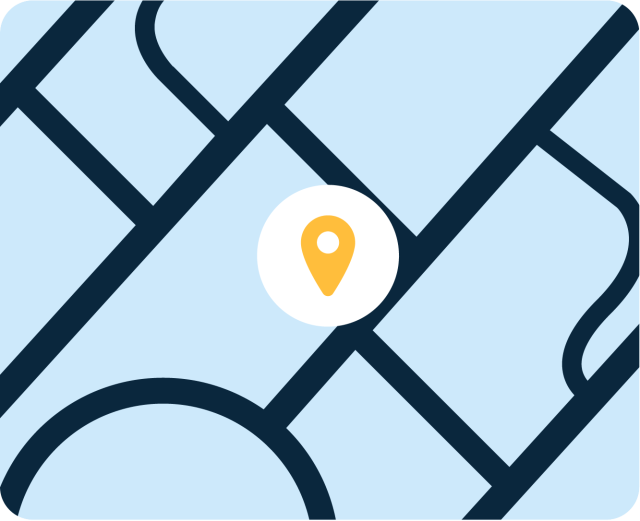 grid map and location icon 