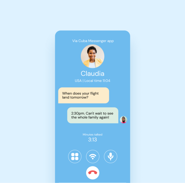 Cuba Messenger handset in-app calling