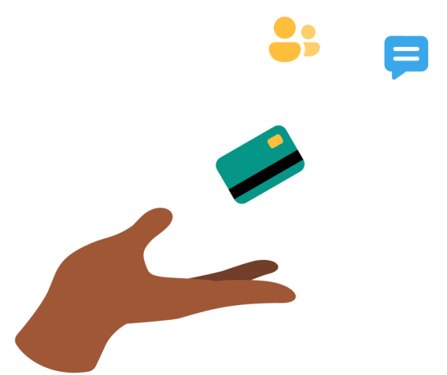illustration showing banking and personalization icons
