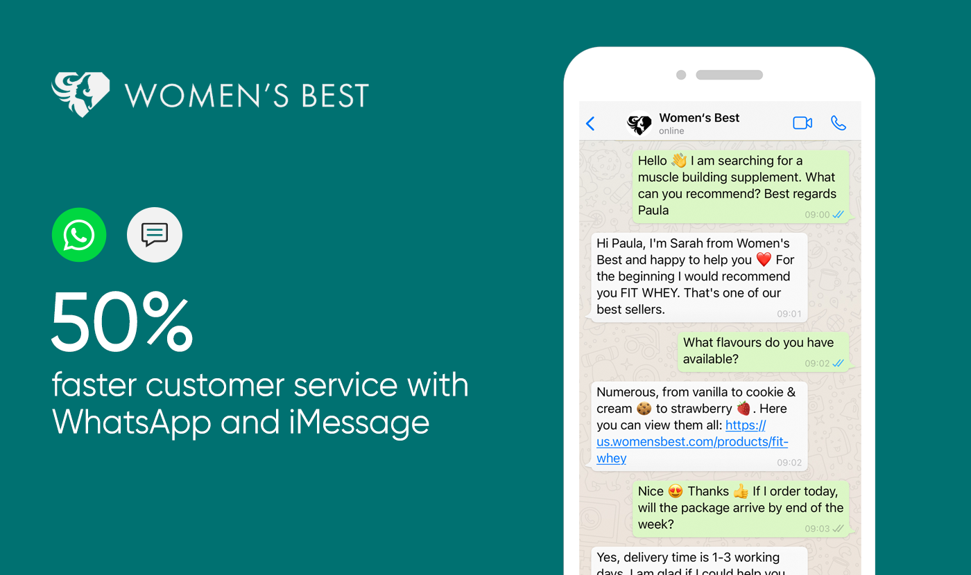 Women's Best results using MessengerPeople by Sinch