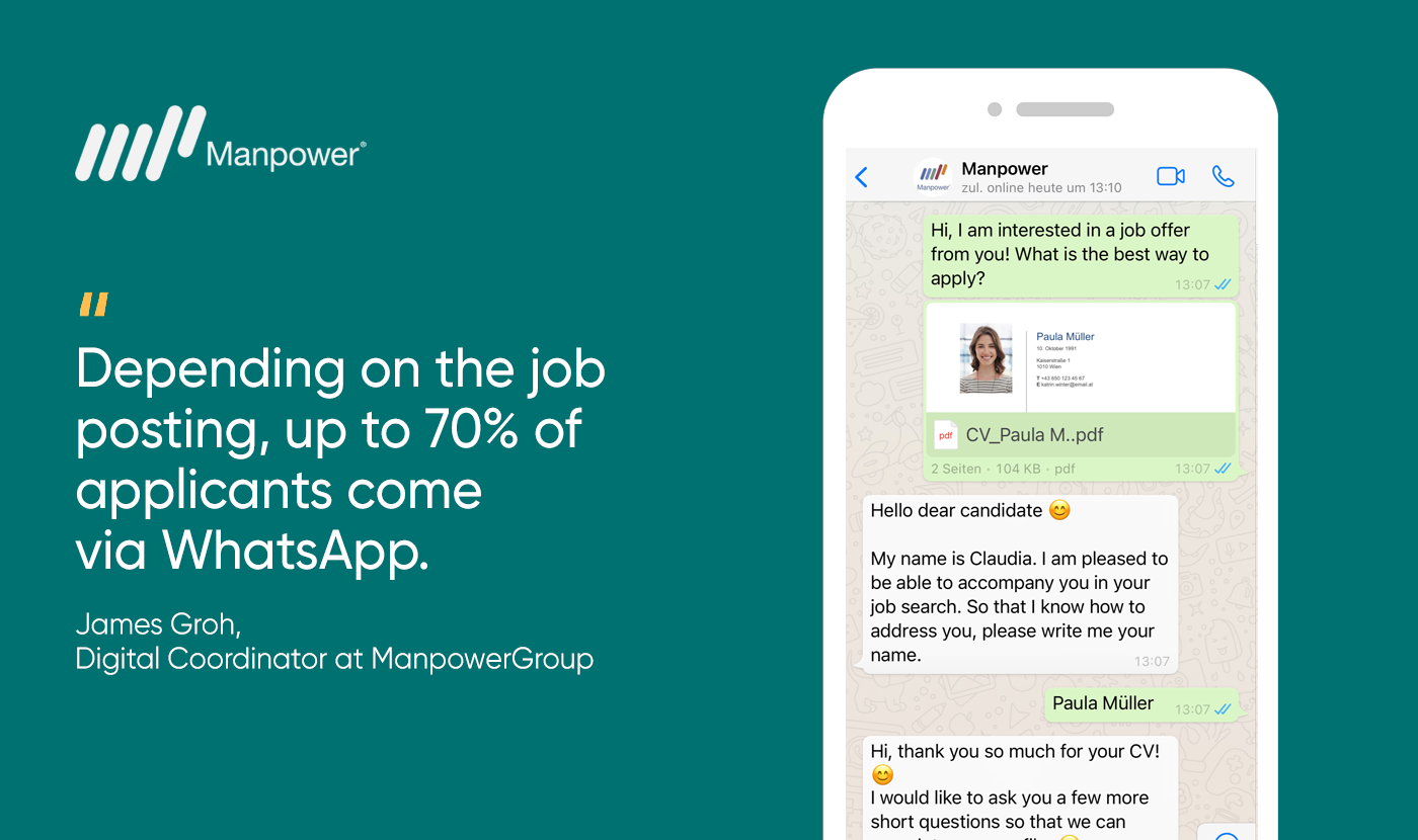 MessengerPeople by Sinch and Manpower - amazing messaging results 