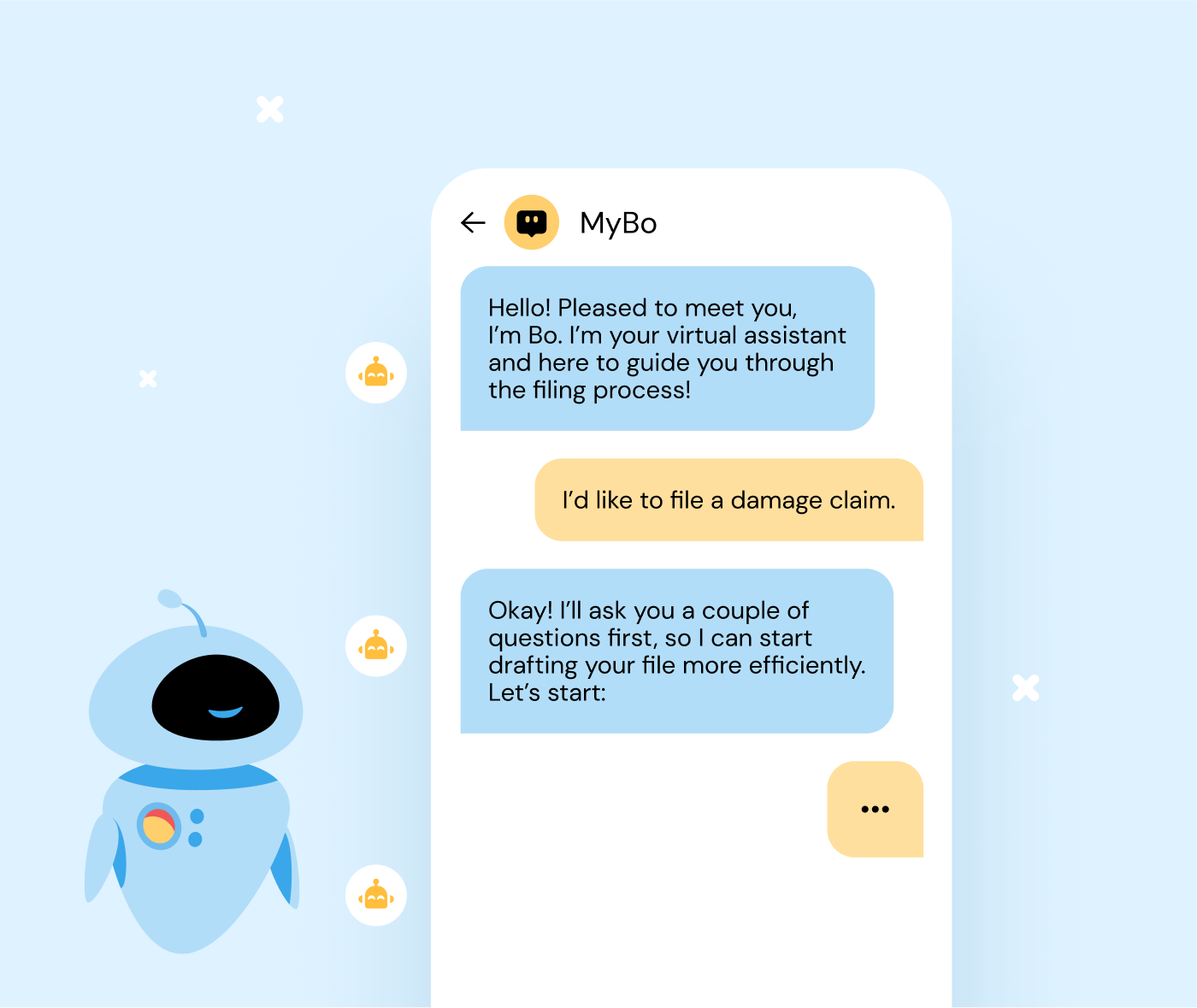 Insurance chatbot MyBo from Belfius