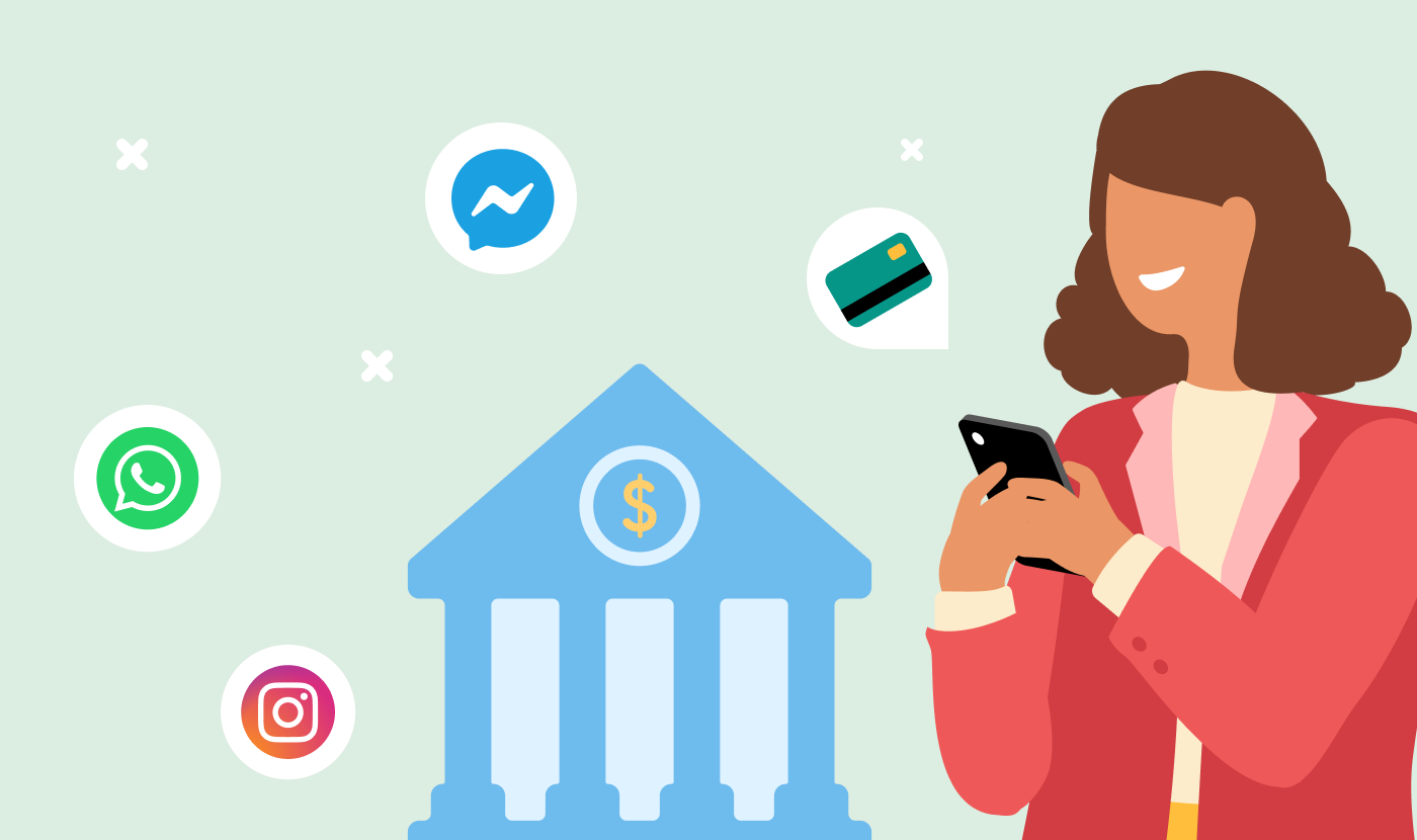 Customer experience in financial services through Meta channels like WhatsApp, Instagram, and Facebook Messenger
