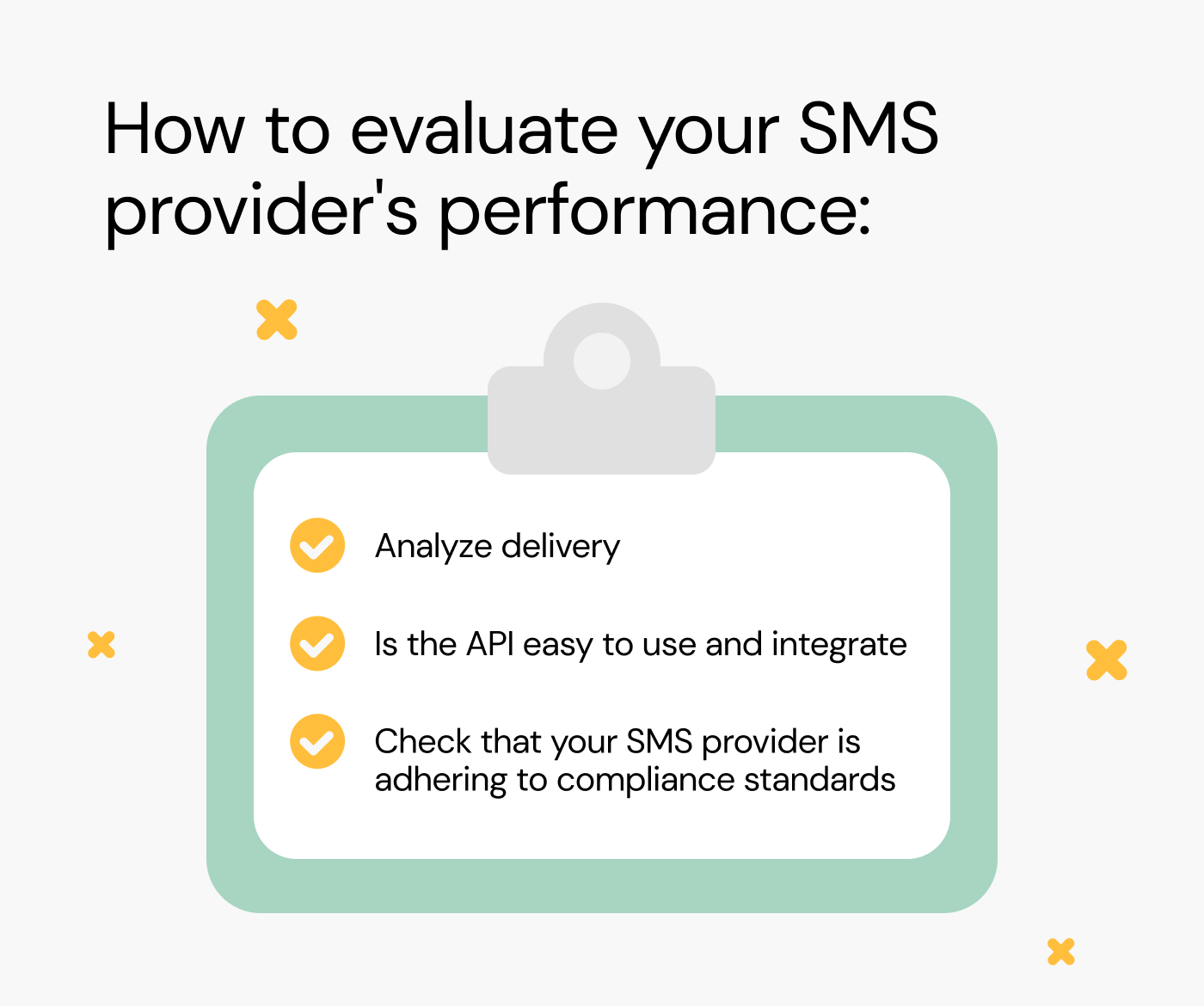 Checklist of requirements for choosing the right SMS provider