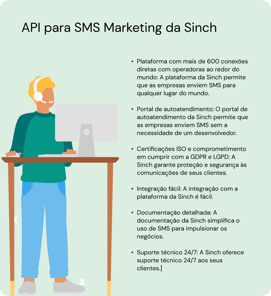 API para SMS Marketing Sinch