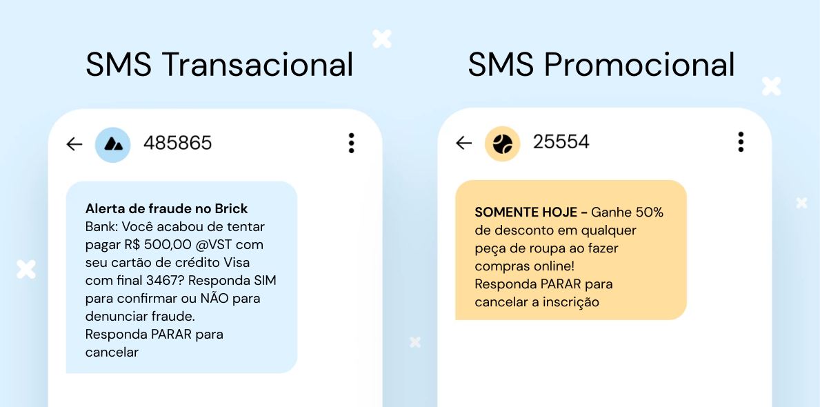 SMS transacional lado a lado com o SMS Promocional