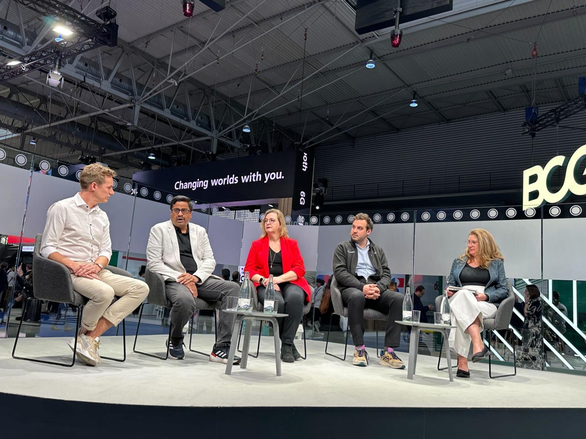 Panelists discussing responsible AI at MWC Barcelona 2024
