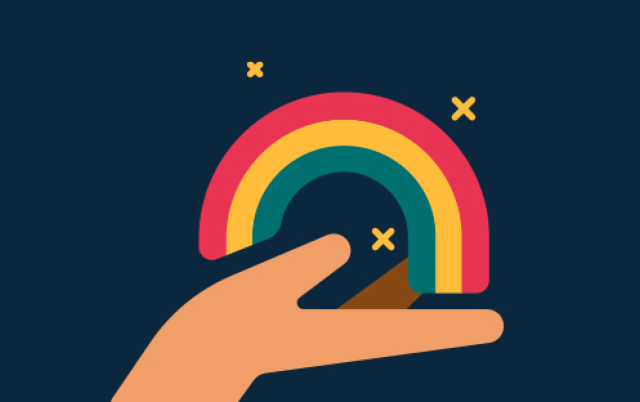 Illustration of a rainbow 